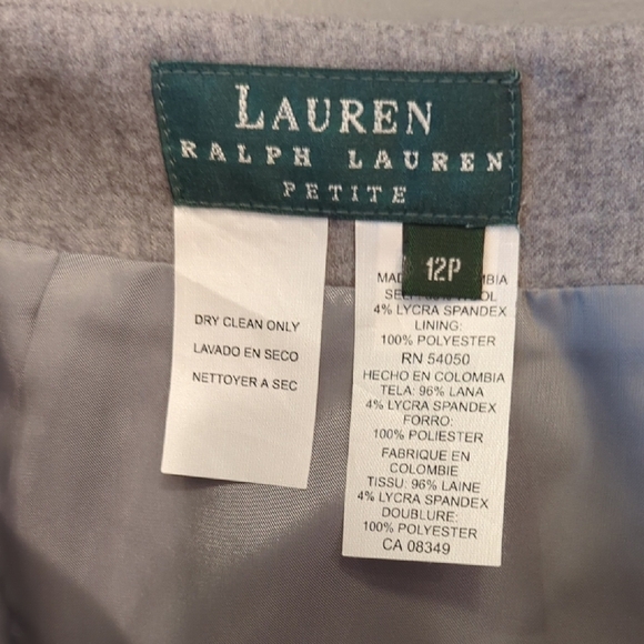 NWT Ralph Lauren Gray Pencil Skirt Knee-length size 12P Petite - Picture 6 of 10